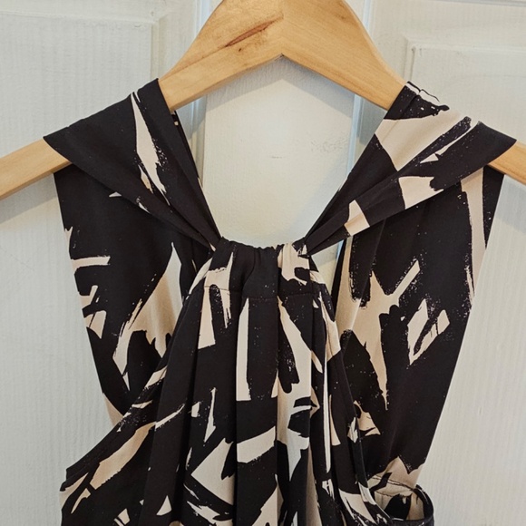 DVF silk sleeveless ruffle hem halter dress size 0 - Picture 6 of 10